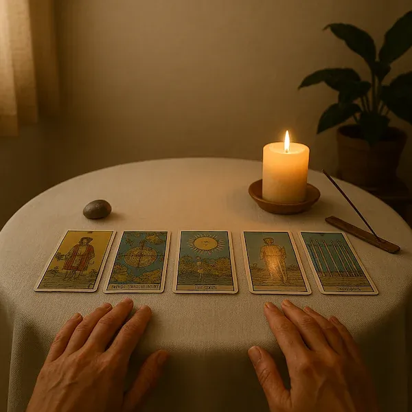 Lectura de tarot - cartas e incienso